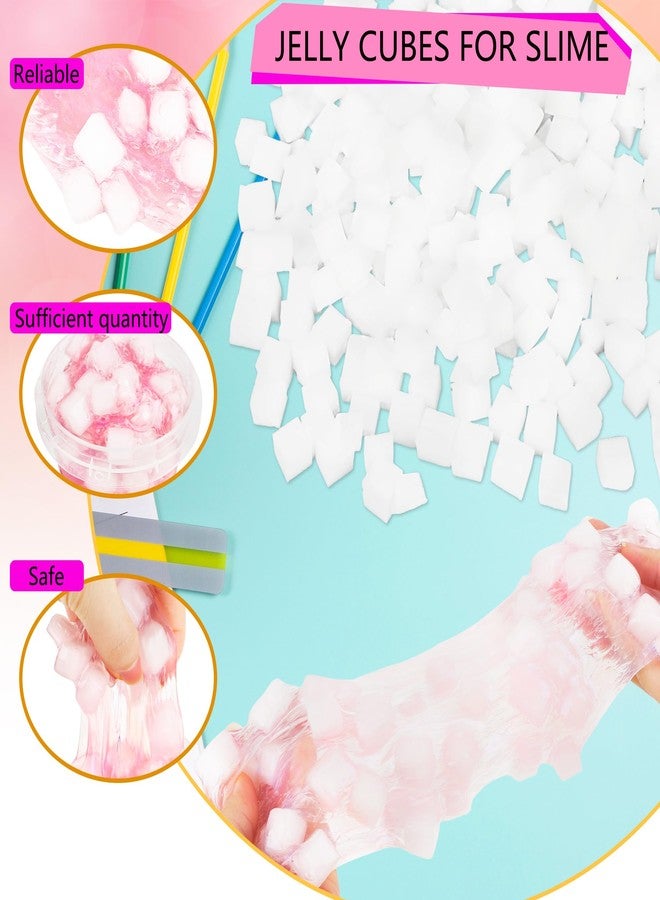 Plukeen 2000 Pcs Jelly Cubes White Jelly Block Bulk Jelly Cubes Charms Accessories Stuff Toys for DIY Art Crafts Birthday Party Favors - Image 3